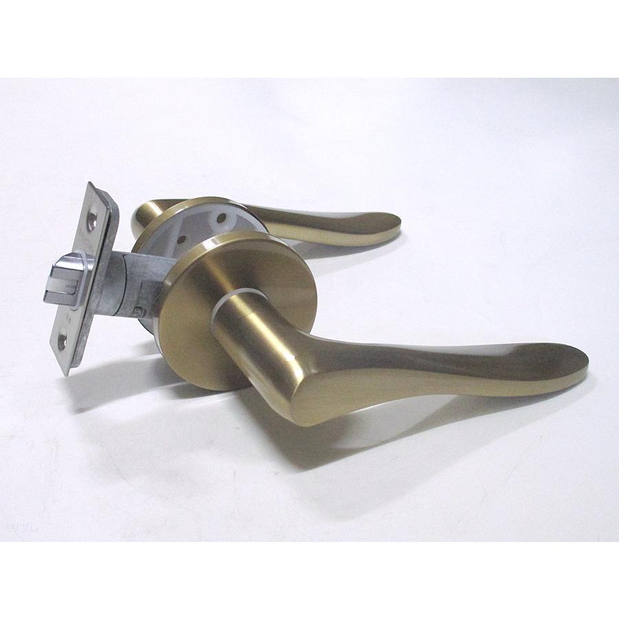 長沢製作所 室内用レバーハンドルチューブラ錠丸座 空錠TXS-1K01 GT色