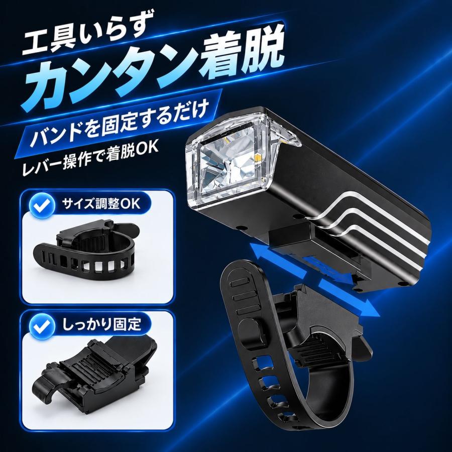 自転車 ライト LED 明るい 充電式 オートライト 防水 最強 自動 USB 後付け 自動点灯 LEDライト ホルダー 自転車ライト 懐中電灯 ハンドライト |  | 06
