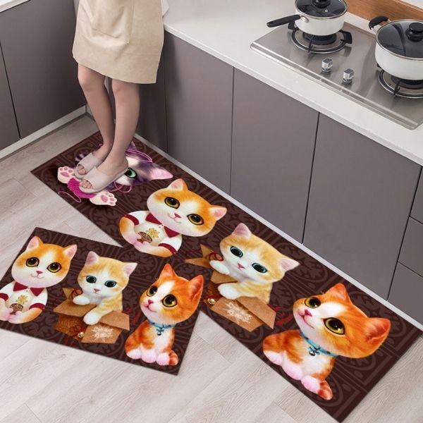キッチンマット 120 台所 玄関 バス フロア 犬 猫 2枚セット |  | 08