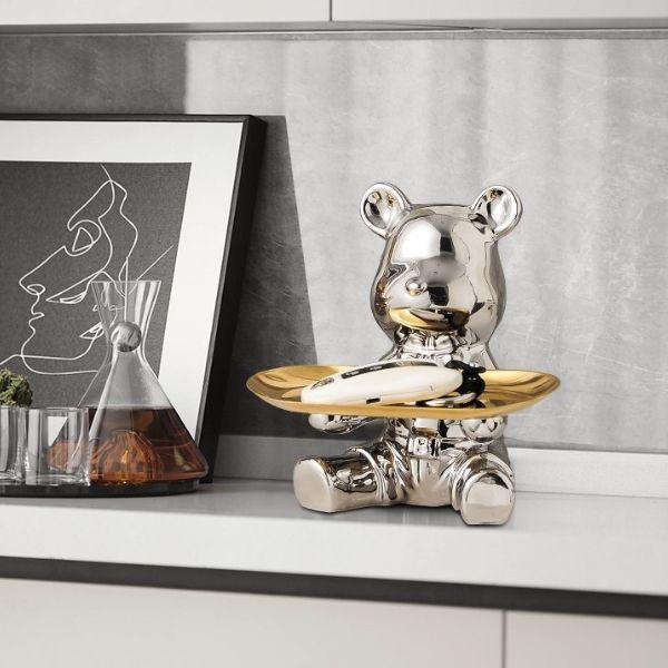 鍵置き 小物入れ トレイ クマ インテリア 置物 : MoZoo - 通販 - Yahoo