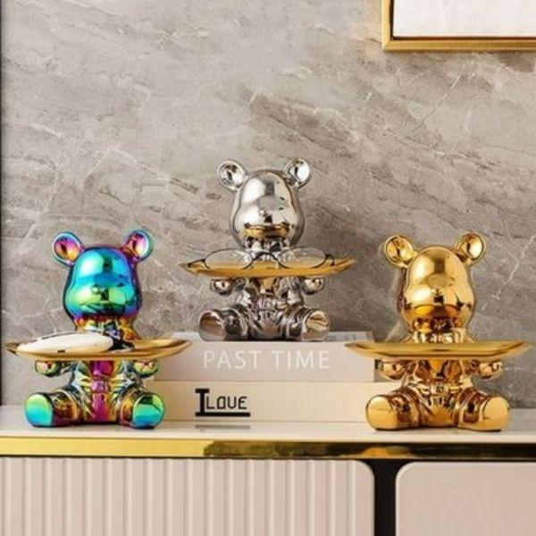 鍵置き 小物入れ トレイ クマ インテリア 置物 : MoZoo - 通販 - Yahoo