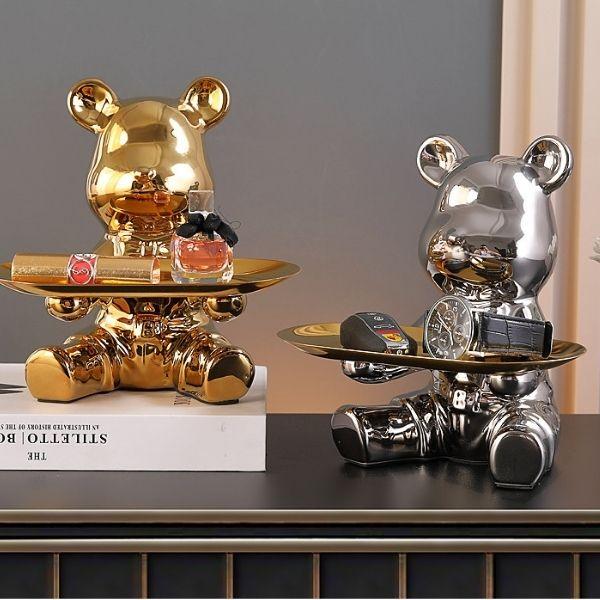 鍵置き 小物入れ トレイ クマ インテリア 置物 : MoZoo - 通販 - Yahoo