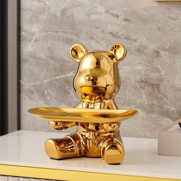 鍵置き 小物入れ トレイ クマ インテリア 置物 : MoZoo - 通販 - Yahoo