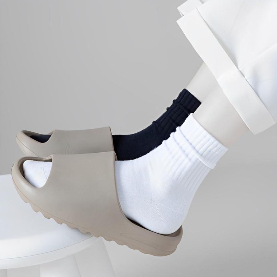 靴下 レディース クルーソックス おしゃれ ソックス かわいい くつした 白 黒 無地 薄手 春 夏 秋 冬 ショート レディース靴下 6足 セット まとめ買い |  | 05