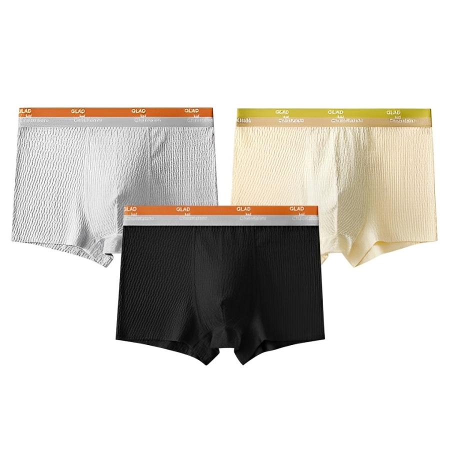 ボクサーパンツ メンズ セット 3枚 ガーゼ加工 アンダーウェア