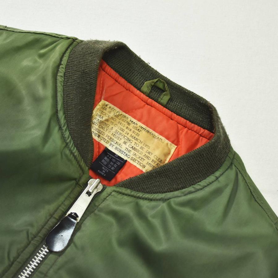 古着 USAF U.S.AIRFORCE 米空軍 MIL-J-8279E MA-1 ワッペン付き