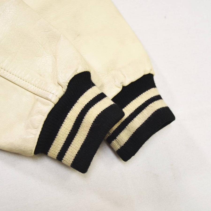 DESCENTE（デサント） 80sヴィンテージ 袖レザー メルトン スタジャン