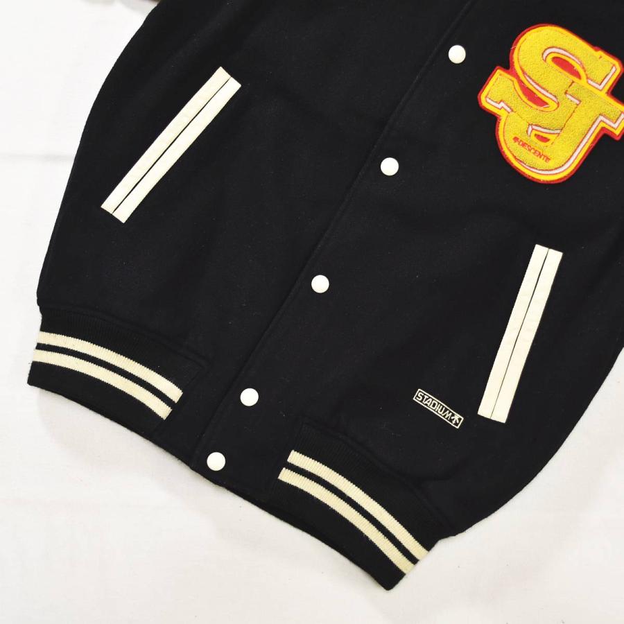 DESCENTE（デサント） 80sヴィンテージ 袖レザー メルトン スタジャン