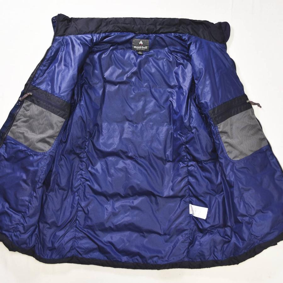 モンベル montbell キルティング ダウン ジャケット 刺繍 ロゴ L