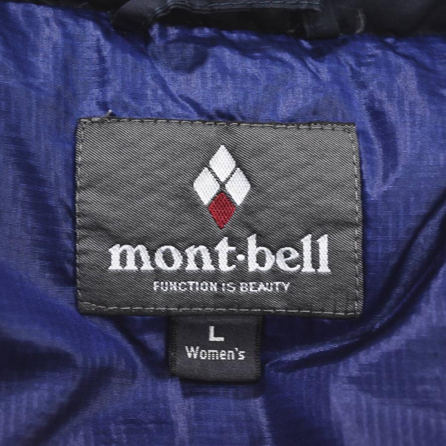 モンベル montbell キルティング ダウン ジャケット 刺繍 ロゴ L