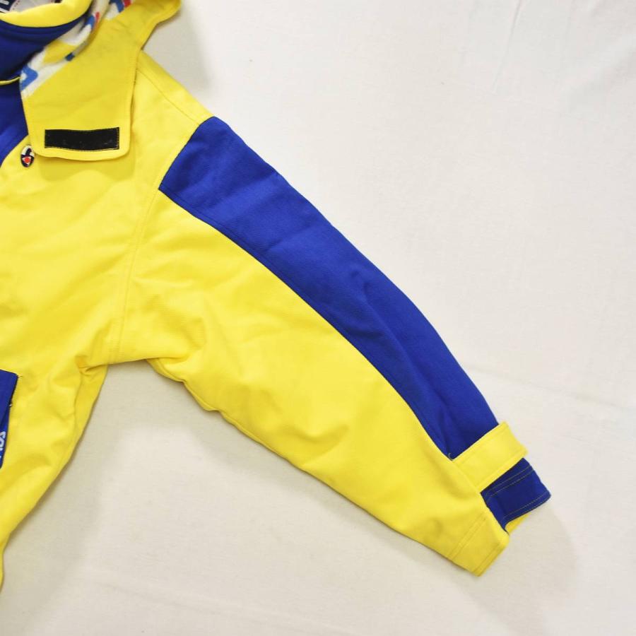 フィラ FILA スキー ウェア セットアップ 上下 ジャケット x パンツ L／M イエロー x ブルー ウィンター スポーツ ウェア スノボ スノーボード メンズの画像