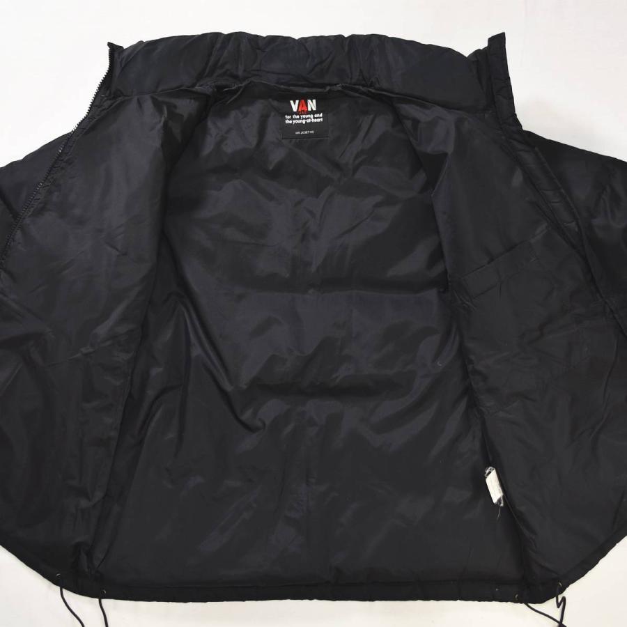 90s ヴィンテージ ヴァン ヂャケット VAN JACKET INC キルティング ダウン ジャケット ジップアップ ジャンパー ウィンドブレーカー M ブラック アメカジ メンズ_3