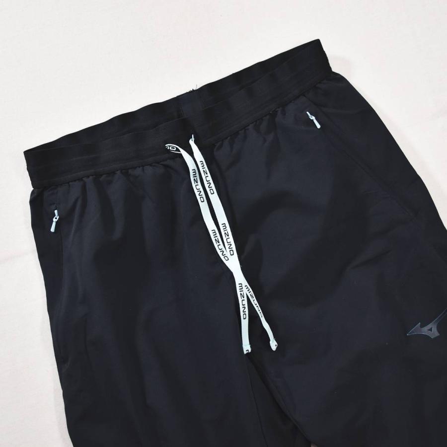 ミズノ MIZUNO 神奈川大学 陸上競技部 駅伝 ウィンド ウェア カレッジ ロゴ ランニング レーシング セットアップ 上下 ジャケット x パンツ M ブラック メンズの画像