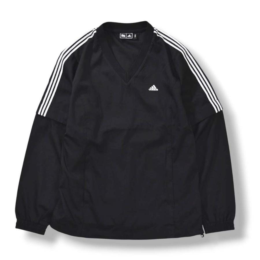 アディダス ゴルフ adidas golf 長袖 x 半袖 プルオーバー ジャケット ピステ スニードジャック ジャンパー M ブラック スポーツ ウェア レディース ♪_1