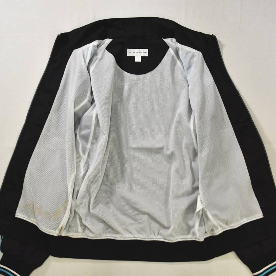 カッターアンドバック CUTTER＆BUCK 長袖 x 半袖 切替 ウィンド ジャケット ラグランスリーブ 裏地 メッシュ 刺繍 M ブラック メンズ_3