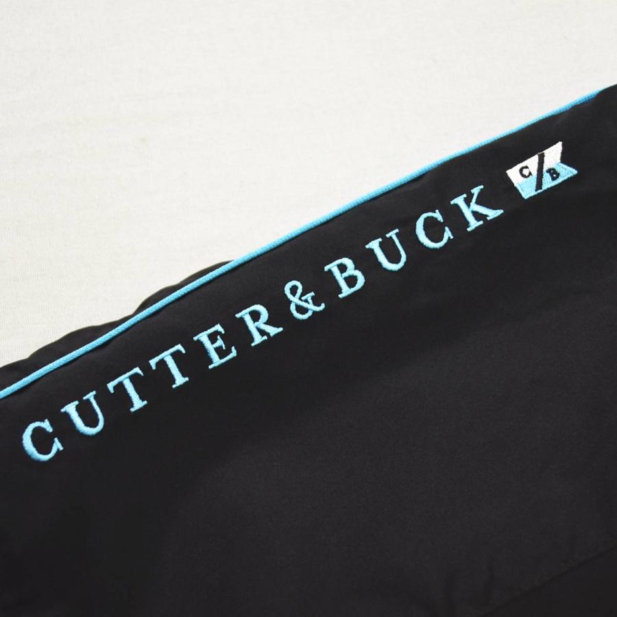 カッターアンドバック CUTTER＆BUCK 長袖 x 半袖 切替 ウィンド ジャケット ラグランスリーブ 裏地 メッシュ 刺繍 M ブラック メンズ_6