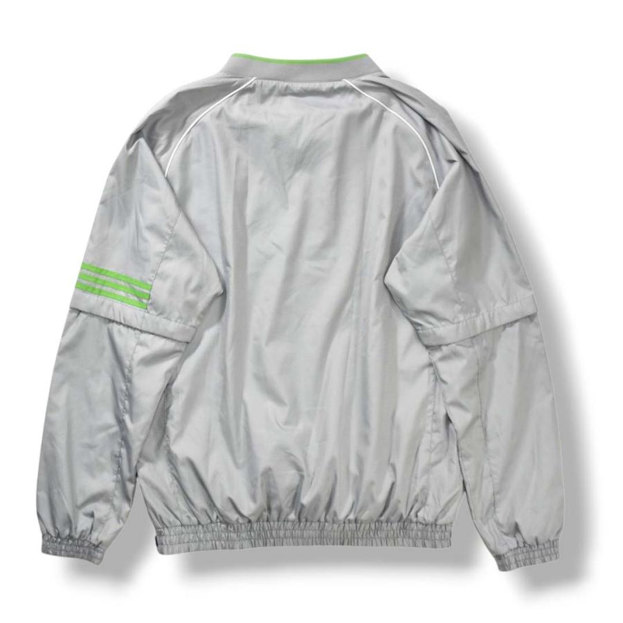 アディダス ゴルフ adidas golf 長袖 x 半袖 プルオーバー ウィンド ジャケット スニードジャック ピステ M グレー x グリーン スポーツ ウェア メンズ_2