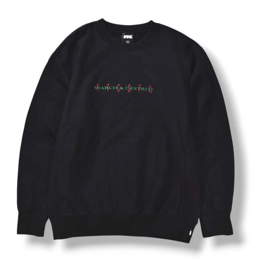 エフティーシー FTC SEARCH＆DESTROY CREW NECK リバースウィーブ タイプ REVERSE WEAVE TYPE スウェット トレーナー 裏起毛 XL ブラック ストリート メンズ_1