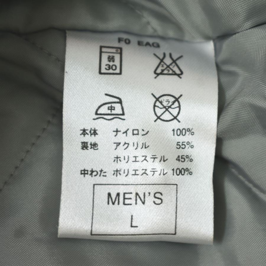 ナイキ NIKE ベンチコート ナイロン ジャンパー ウィンドブレーカー パーカー ラグランスリーブ 裏地 中綿 キルティング フリース L ブラック メンズ_11
