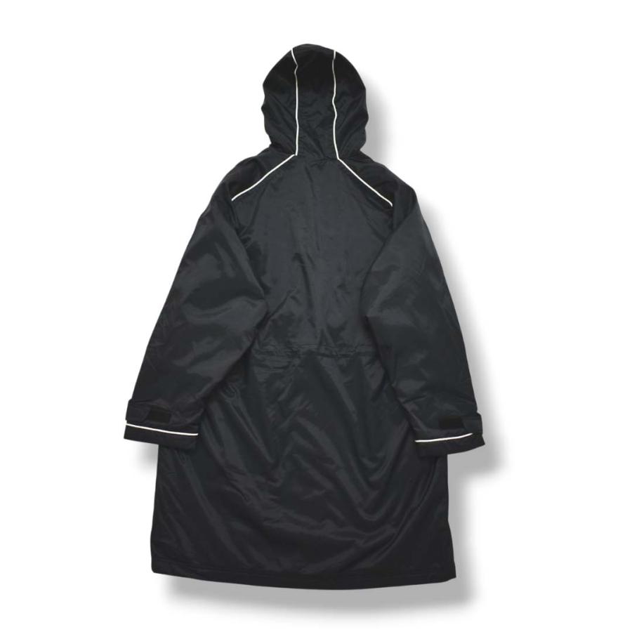 ナイキ NIKE ベンチコート ナイロン ジャンパー ウィンドブレーカー パーカー ラグランスリーブ 裏地 中綿 キルティング フリース L ブラック メンズ_3