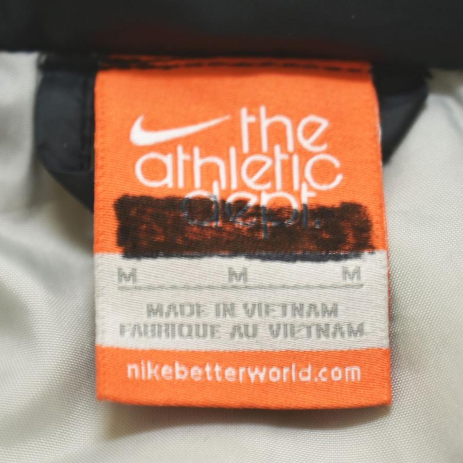 ナイキ NIKE キルティング ダウン ベンチ コート パーカー ウィンドブレーカー ロング ジャンパー スウッシュ ロゴ プリント M ブラック スポーツ ウェア メンズ_5
