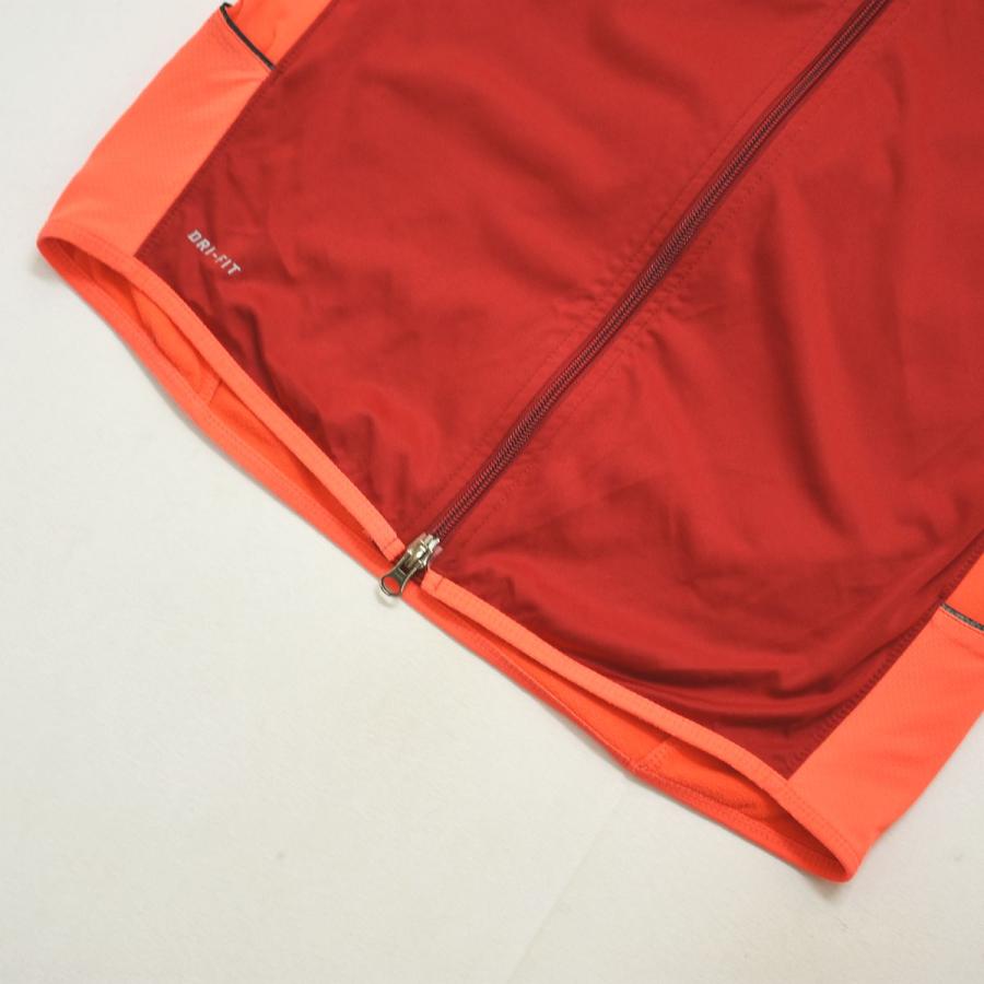 ナイキ NIKE ドライフィット DRI−FIT スウッシュ ロゴ プリント ストレッチ ウィンド ジャケット ラグランスリーブ 裏起毛 M レッド スポーツ ウェア メンズ_10