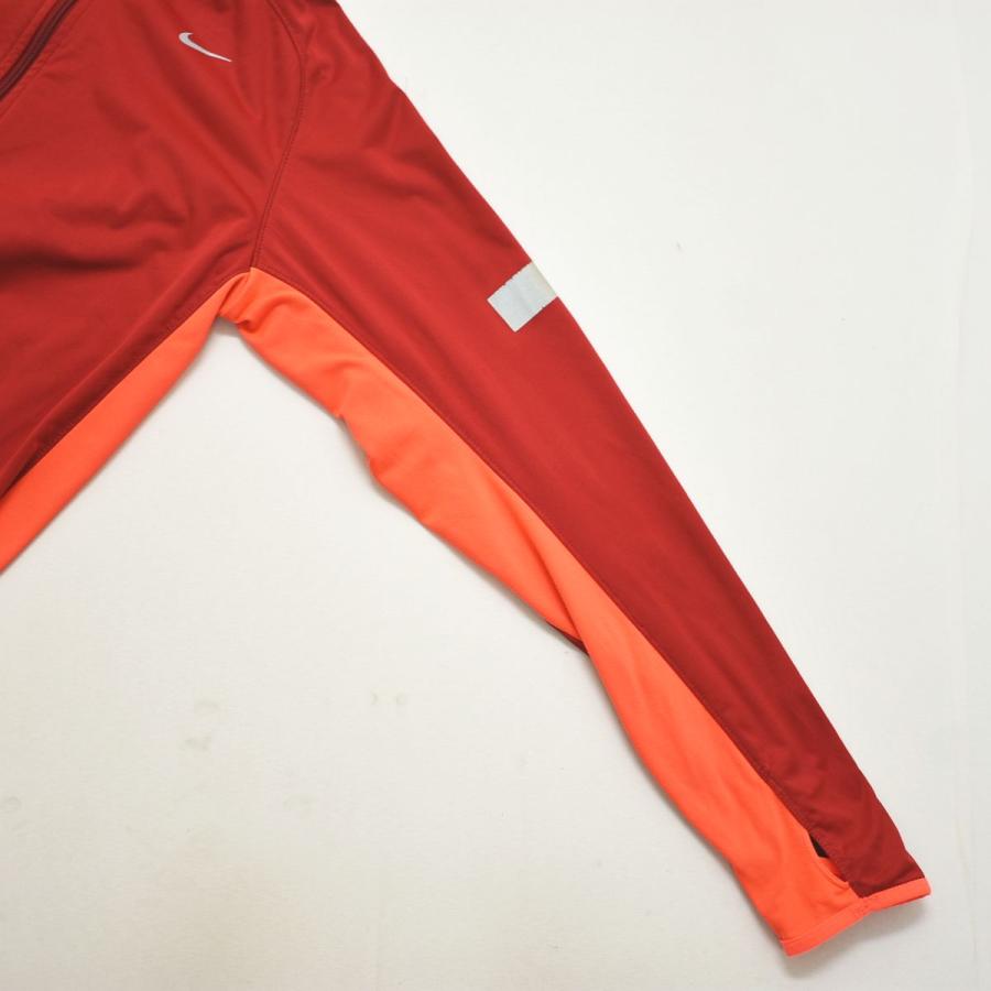 ナイキ NIKE ドライフィット DRI−FIT スウッシュ ロゴ プリント ストレッチ ウィンド ジャケット ラグランスリーブ 裏起毛 M レッド スポーツ ウェア メンズ_12