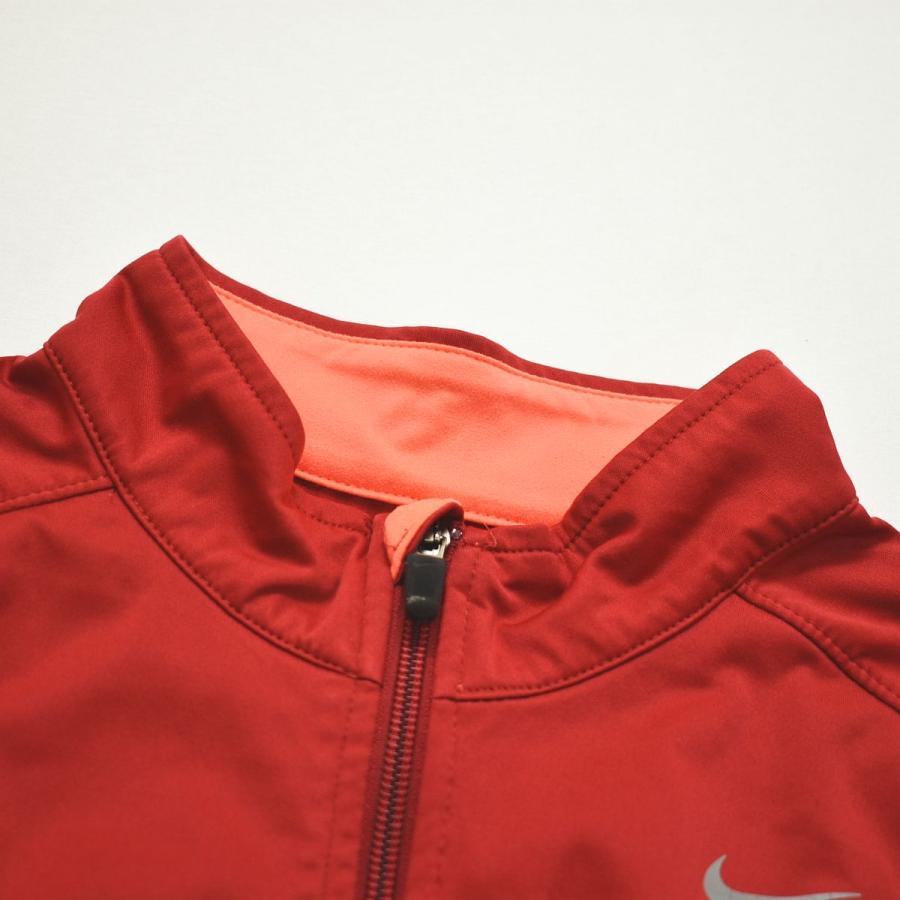 ナイキ NIKE ドライフィット DRI−FIT スウッシュ ロゴ プリント ストレッチ ウィンド ジャケット ラグランスリーブ 裏起毛 M レッド スポーツ ウェア メンズ_9