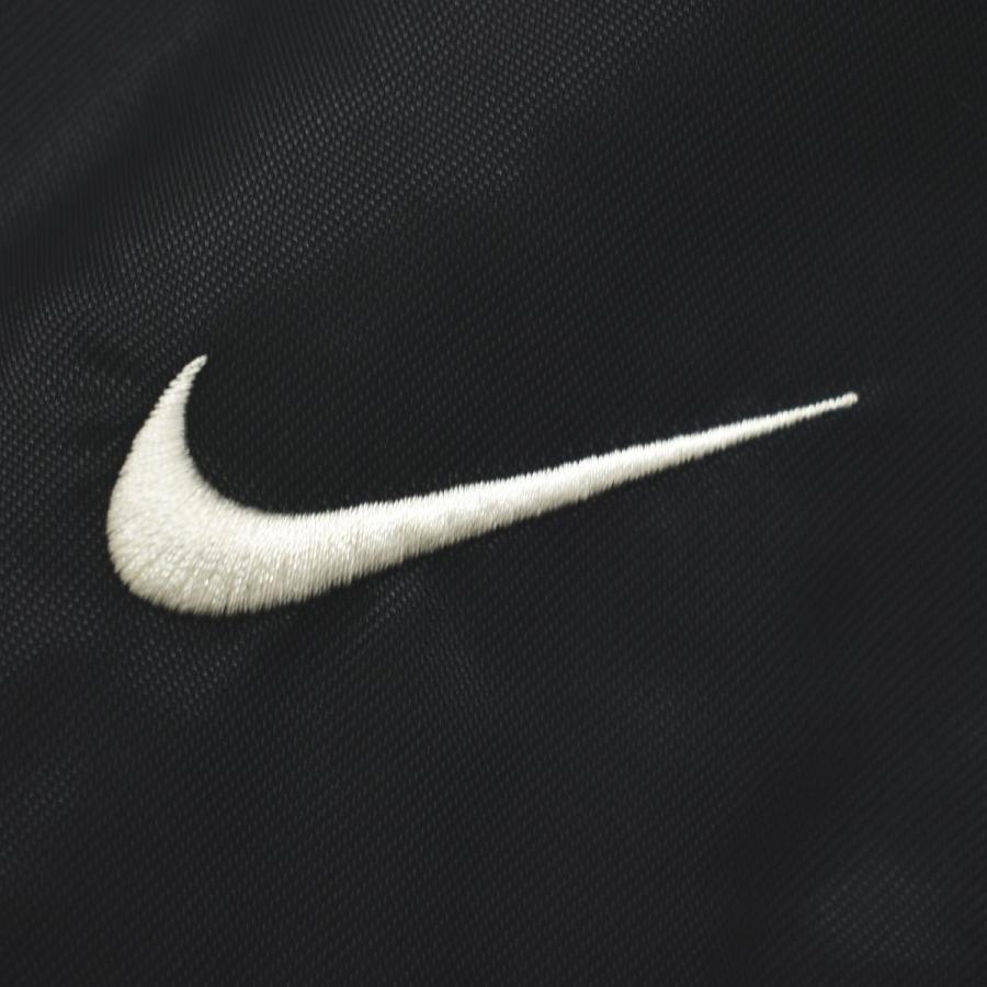 90s ヴィンテージ 黒タグ ナイキ NIKE ベンチ コート ナイロン ロング ジャンパー ラグランスリーブ 裏地 中綿 キルティング ボア フリース XXL ブラック メンズ_9