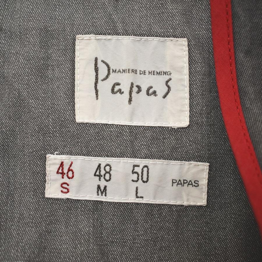 PAPAS（パパス） 90sヴィンテージ 日本製 バンドカラー ボタンアップ