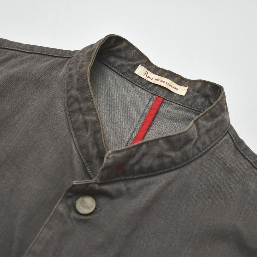 PAPAS（パパス） 90sヴィンテージ 日本製 バンドカラー ボタンアップ