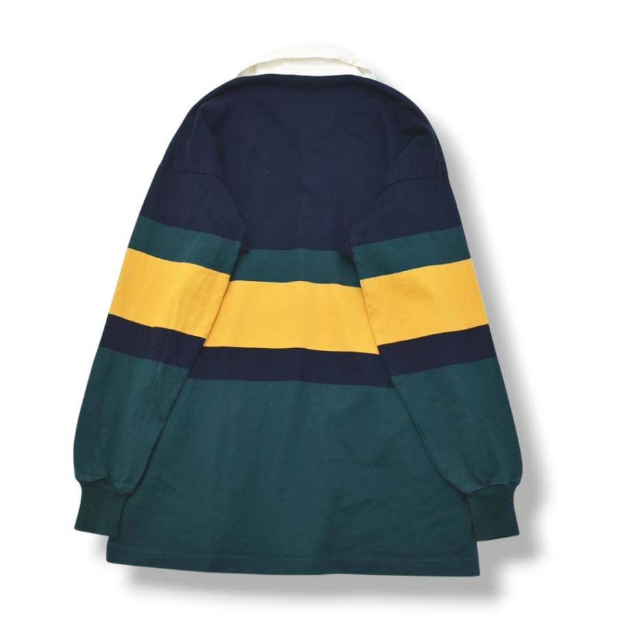 メンズ【美品 豪州代表 ワラビーズ】カンタベリー製 ラガーシャツ M 黄 緑 オーストラリア製 カンタベリー CANTERBURY x オーストラリア代表