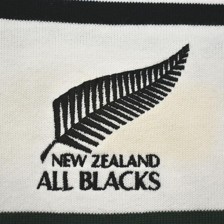 カンタベリー・オブ・ニュージーランド ALL BLACKS 刺繍　ラガーシャツ ニュージーランド製 カンタベリー CANTERBURY オールブラックス ALL