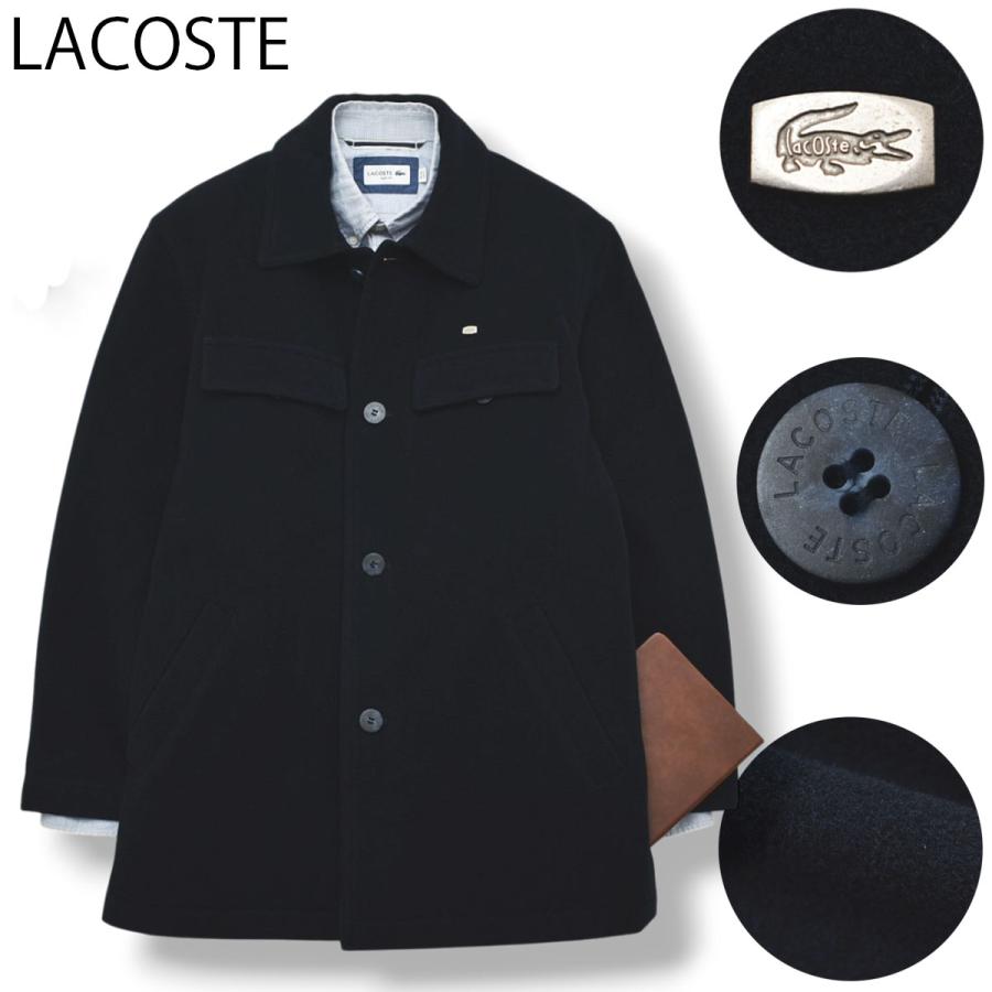 LACOSTE（ラコステ） ウール コート 中綿 ジャケット 3 ネイビー 