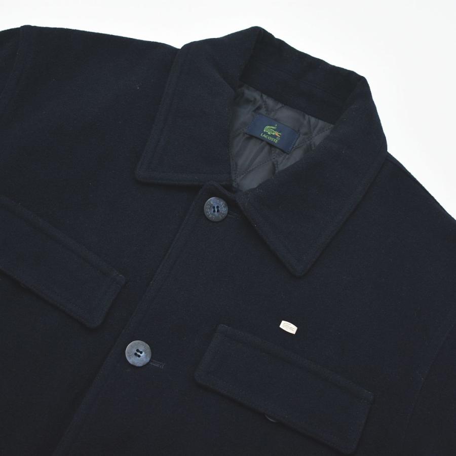 LACOSTE（ラコステ） ウール コート 中綿 ジャケット 3 ネイビー 