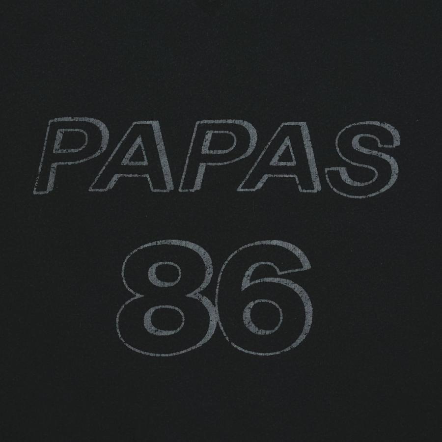 日本製 パパス PAPAS x マドモアゼルノンノン 裏パイル ロゴプリント クルーネック スウェット トレーナー プルオーバーL ブラック メンズ_5