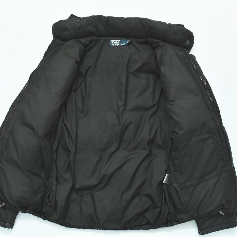 00s Polo ラルフローレン フード付き ダウンジャケット XS 黒 : 古着屋