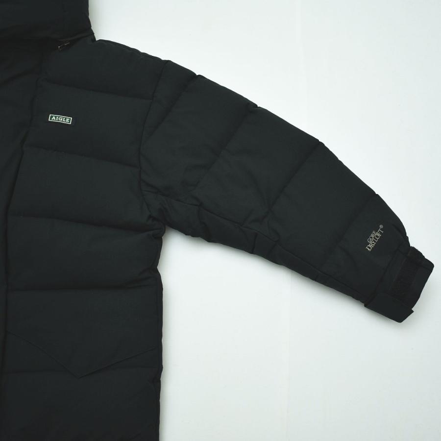 AIGLE（エーグル） フード付き ダウンジャケット 黒 : 古着屋リプラス 