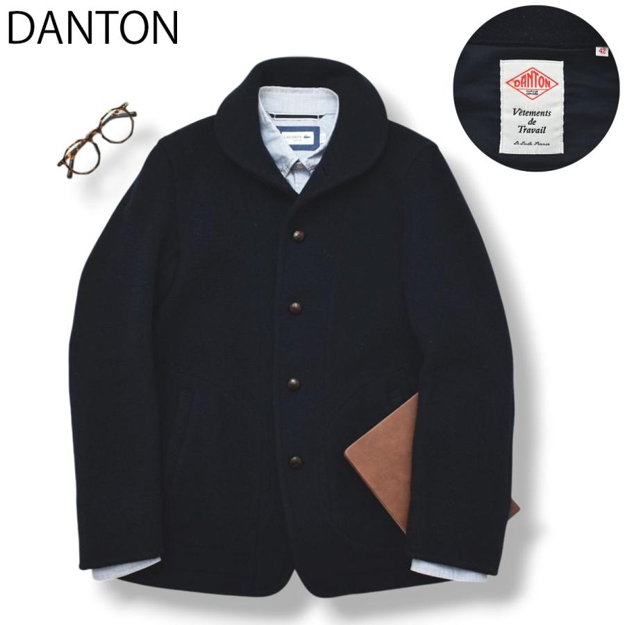 DANTON ダントン ウールモッサ ショールカラージャケット サイズ42 Danton（ダントン） ショールカラー ウールモッサ シングル ジャケット