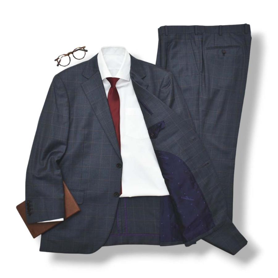【高級ライン】エルメネジルドゼニア TROFEO 現行 セットアップ チェック エルメネジルドゼニア Ermenegildo Zegna TROFEO ウィンドウペン