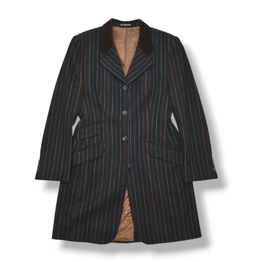 DAKS（ダックス） 英国製 DAKS Signature ウールフランネル ストライプ 