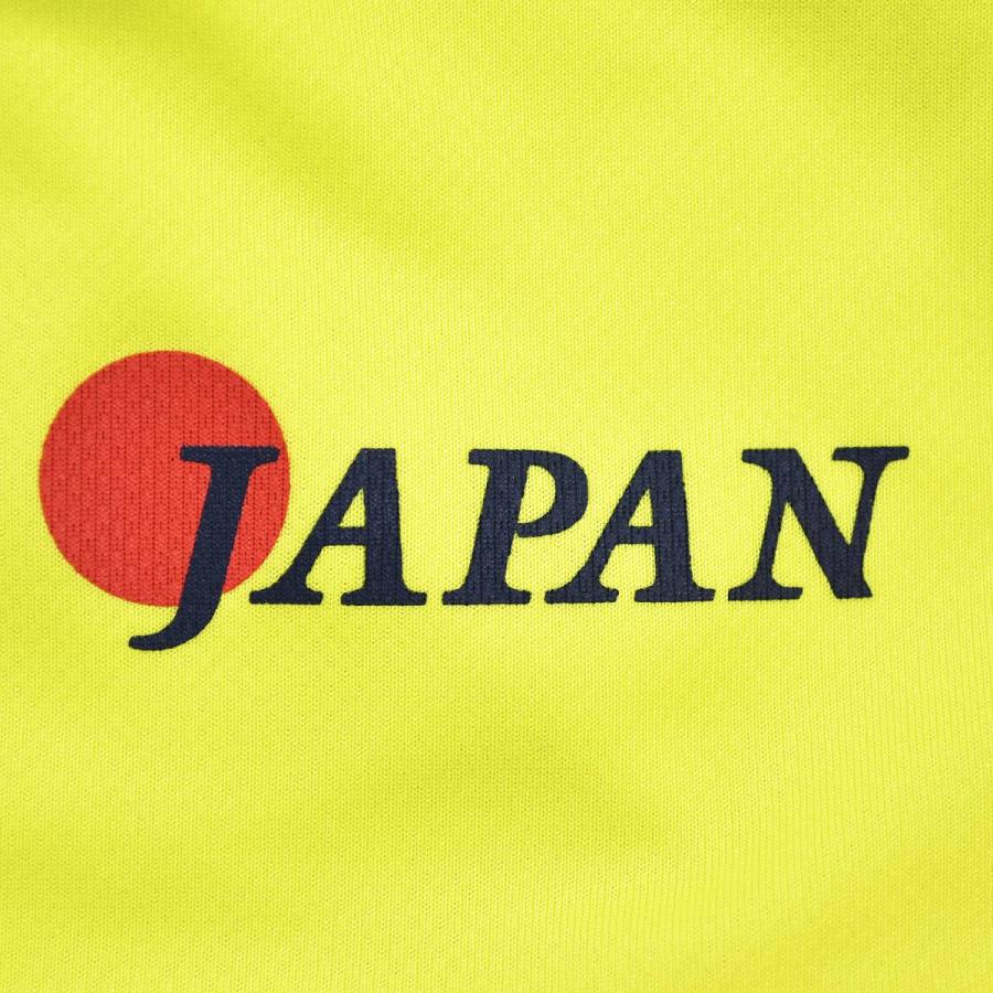 デサント DESCENTE 日本代表 モデル メッシュ Tシャツ クルーネック サイドシーム カットソー ロゴプリント S ネオンイエロー スポーツ ウェア メンズ_5