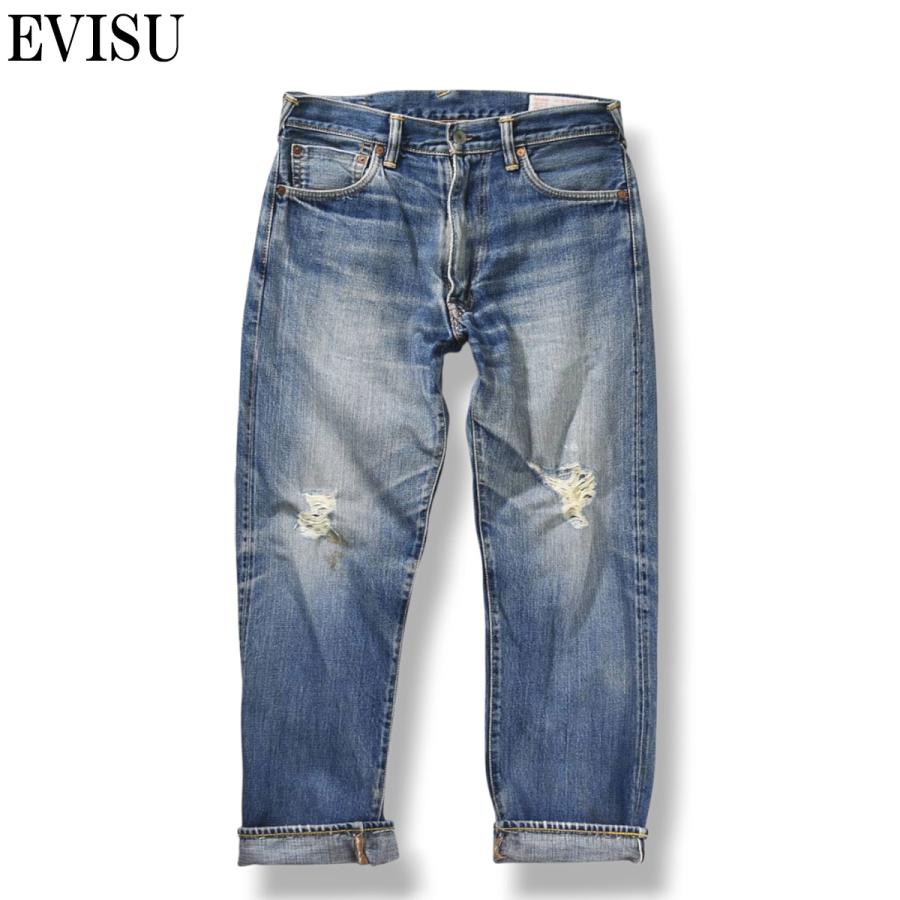 EVISU（エヴィス） 赤カモメ ストレート デニム ジーンズ パンツ