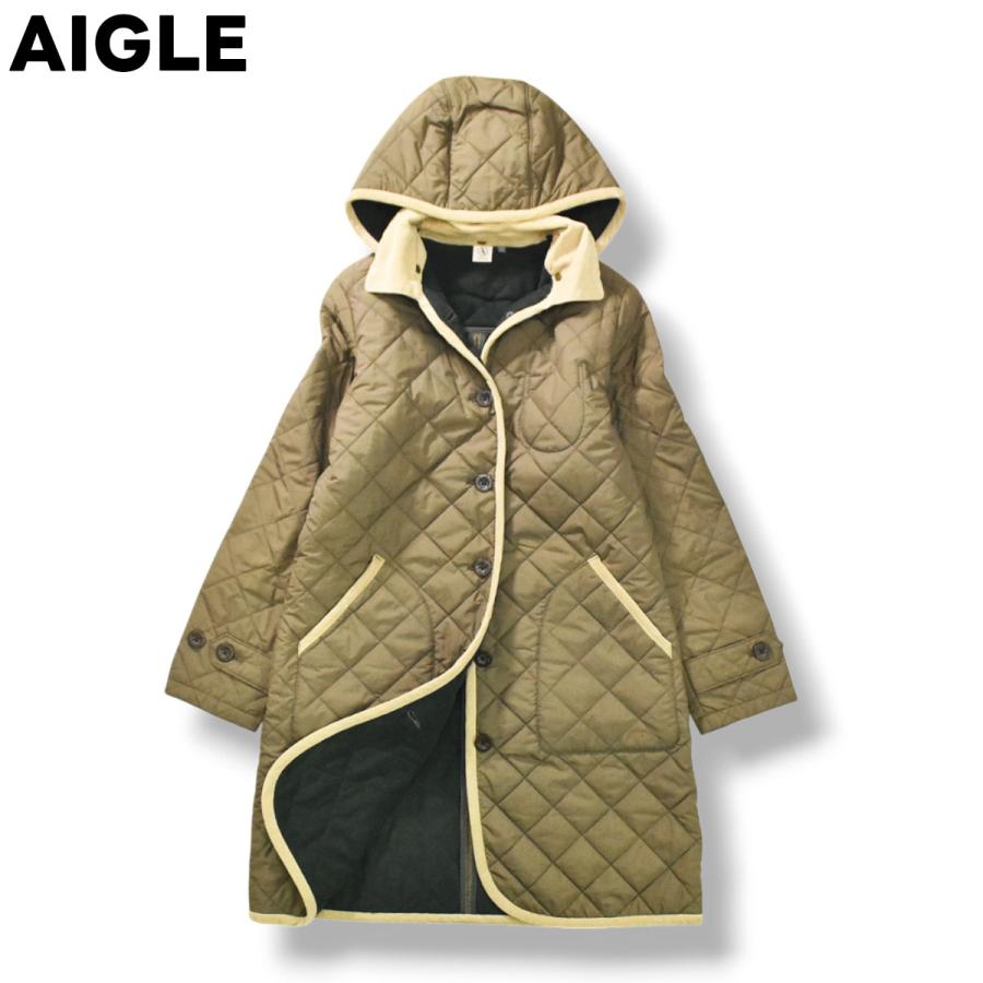 AIGLE（エーグル） フード付き キルティング コート ジャケット