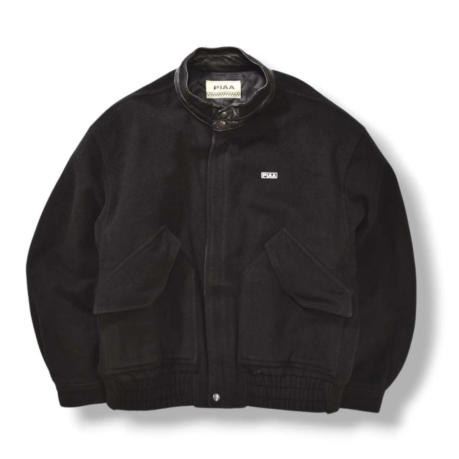 PIAA ブルゾン モータースポーツジャケット 新品 ビンテージ　レア PIAA 90sヴィンテージ PIAA RACING ピア レーシング 襟 本革切替