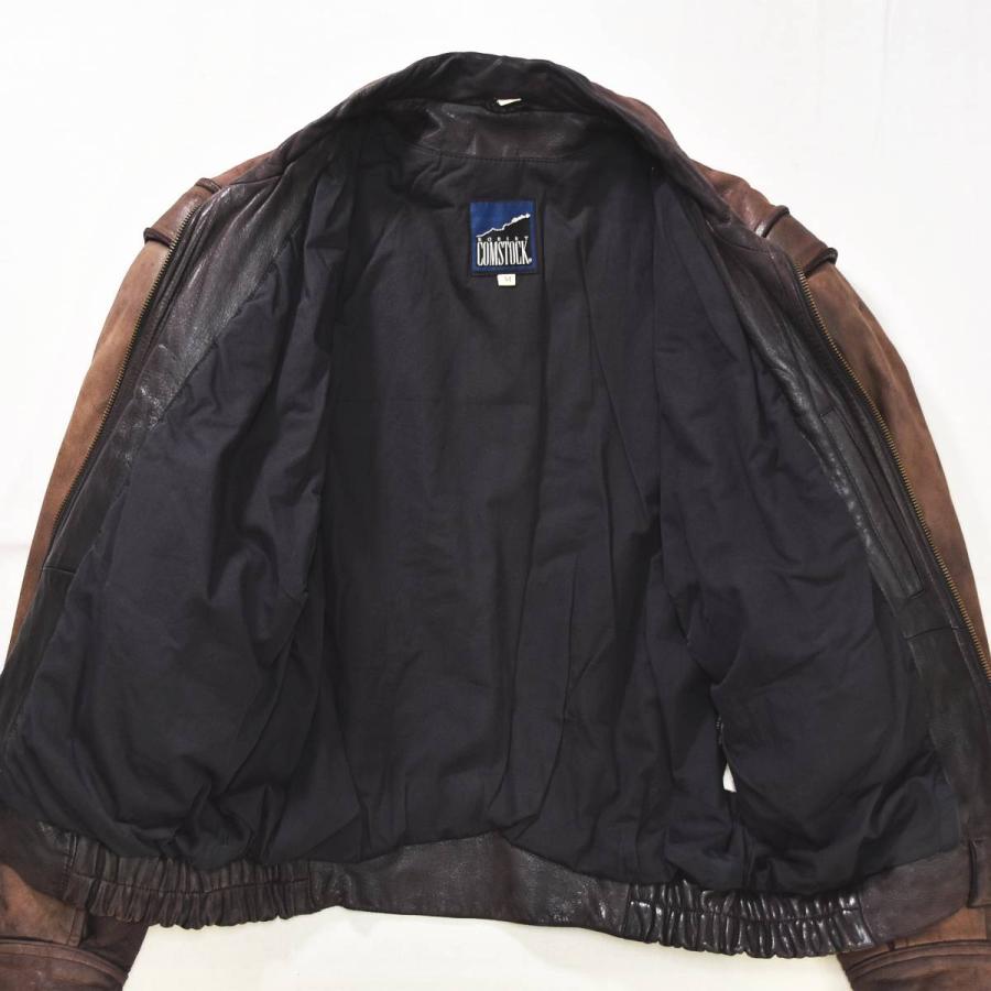 90s COMSTOCK 短丈 vintage leather bomber VINTAGE 90s ヴィンテージ ロバート コムストック ROBERT COMSTOCK