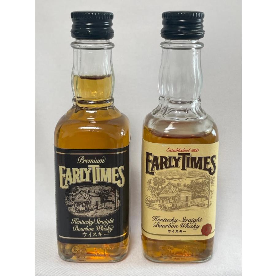 古酒 未開栓 ☆バーボン ミニボトル 6本セット★アーリータイムズ プレミアム 43％★ジンビーム RYE 40%★ジャックダニエル 45% 各50ml　他 | EARLYTIMES | 01