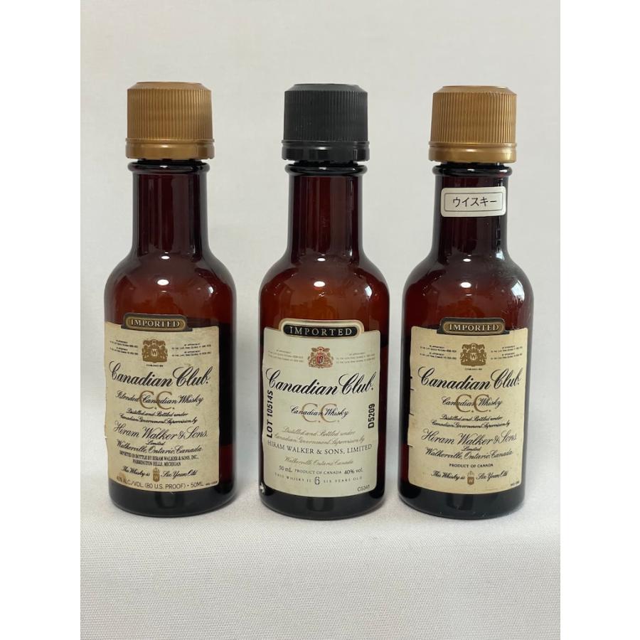 古酒 未開栓 カナデイアンクラブ ミニボトル 5本セット★クラシック 12年 ★ブラックラベル ★ホワイトラベル   各 50ml 40％ | カナディアンクラブ | 05