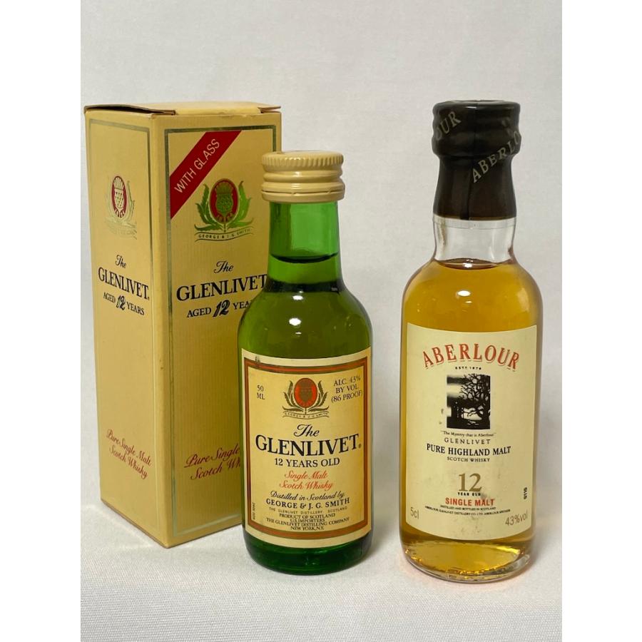 古酒 未開栓 シングルモルト ミニボトル 4本セット☆アベラワー12年☆グレンリベット12年☆グレンモーレンジ10年☆グレンフィディック | アベラワー | 01