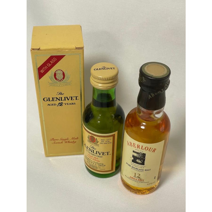 古酒 未開栓 シングルモルト ミニボトル 4本セット☆アベラワー12年☆グレンリベット12年☆グレンモーレンジ10年☆グレンフィディック | アベラワー | 02